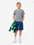 Lacoste Μπλούζα από βαμβάκι με μονόγραμμα λευκό-μαύρο