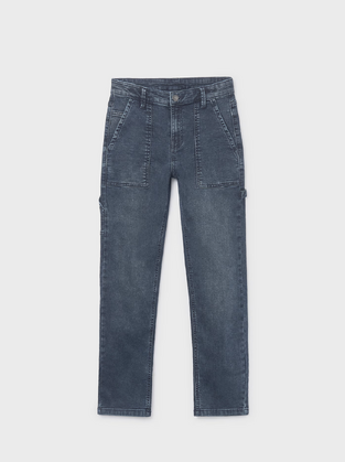Mayoral Παντελόνι soft denim worker Blue Black