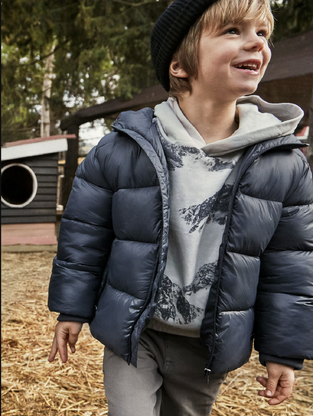 Mayoral Μπουφάν γυαλιστερό σκούρο μπλε