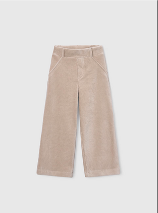 Mayoral Παντελόνι Κορδονέ Wide Leg Μπεζ