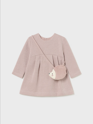 Mayoral Φόρεμα αμπιγέ με τσαντάκι ροζ
