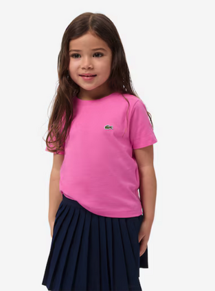 Lacoste Παιδικό T-Shirt με στρογγυλή λαιμόκοψη φούξια